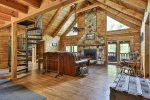 Open floor plan at Toccoa River Lodge